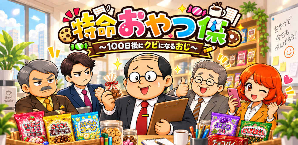 おやつを囲む特命おやつ係の登場人物たち